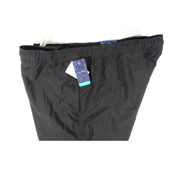 Trinity Coast Big & Tall Swim Trunks Men 3XB Lined Pockets Elastic Waist Black - Picture 6 of 7